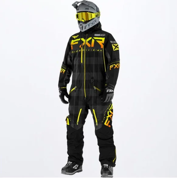 Combinezon Snowmobil Helium Insulated Char Plaid Black Inferno