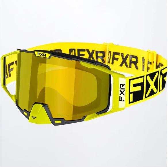 Ochelari Snowmobil Pilot Bronze Hidef Lens Yellow Mirror Finish Hi Vis