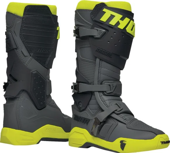 Cizme Moto MX Enduro Radial Gray Yellow Fluo