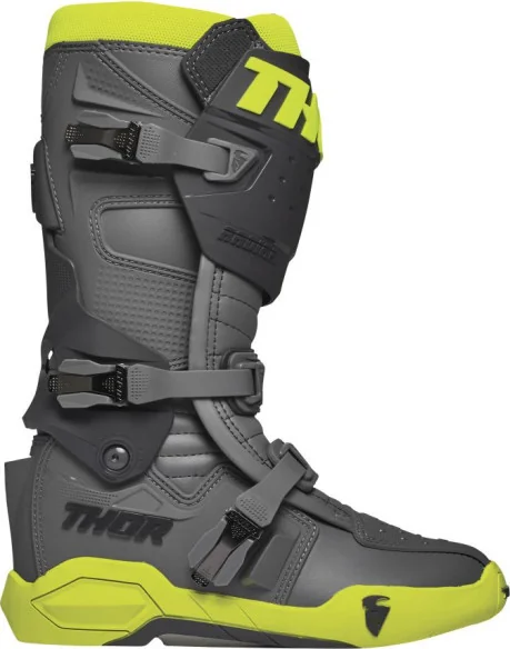 Cizme Moto MX Enduro Radial Gray Yellow Fluo