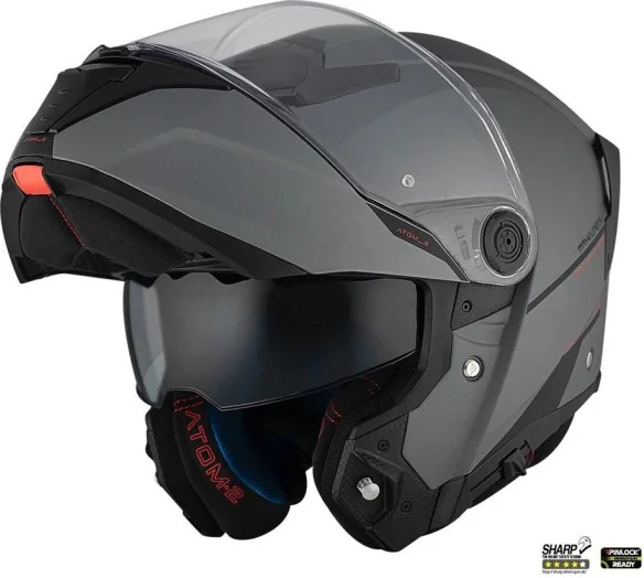 Casca Moto Flip-Up MT Atom 2 SV A2 Titanium Mat