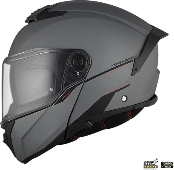 Casca Moto Flip-Up MT Atom 2 SV A2 Titanium Mat