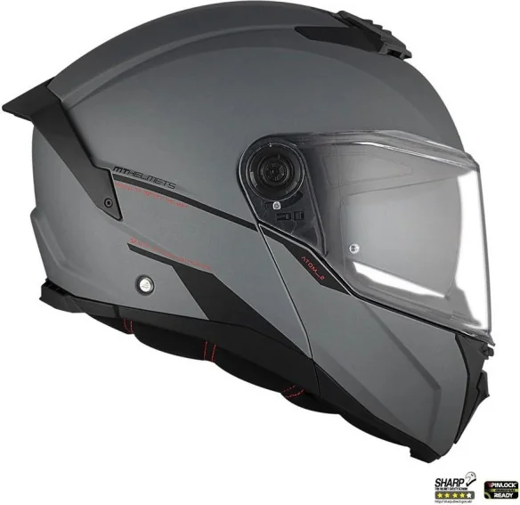 Casca Moto Flip-Up MT Atom 2 SV A2 Titanium Mat