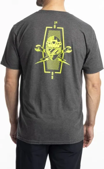 Tricou Petrol Tri-Blend Heathered Charcoal Hi-Vis