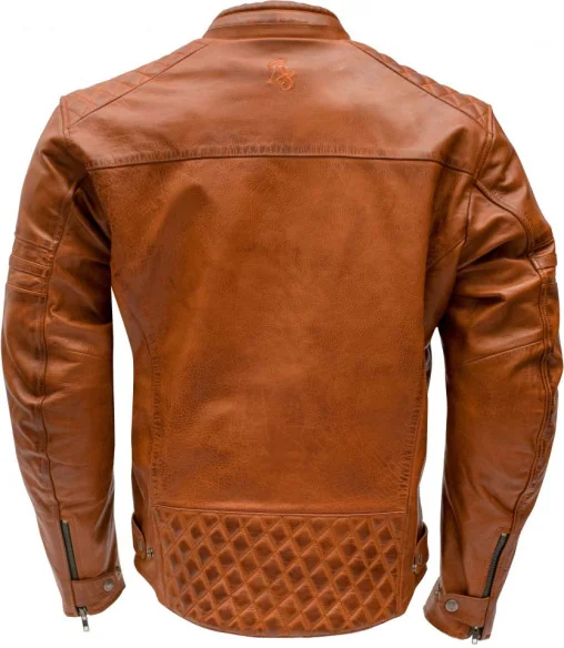 Geaca Moto Piele JARI Cognac Brown