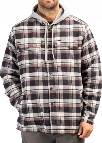Hanorac Targhee Fleece Lined Flannel Black Monument 24