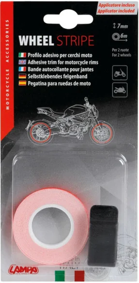 Banda Reflectorizanta Jante Wheel Stripe Reflective Red Fluo