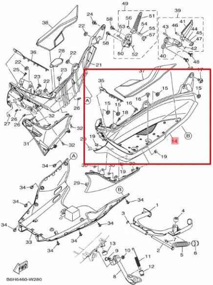 Suport Repaus Yamaha N-Max 125 155