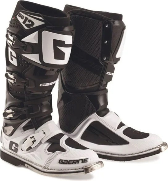 Cizme Moto MX Enduro SG12 Black White 24