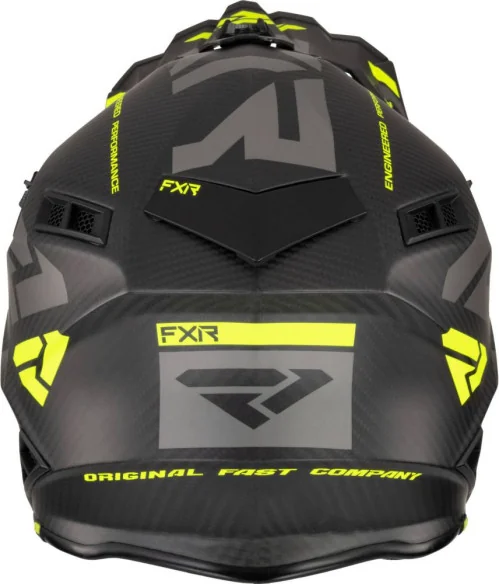 Casca Snowmobil Enduro ATV Helium Carbon Quick Release Buckle Hi Vis Charcoal 23