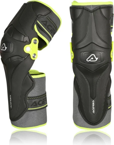 Genunchiere Moto X-Strong Black Yellow