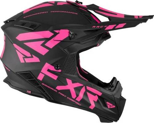 Casca Moto Enduro Helium Race Div w D-Ring Black Elec Pink