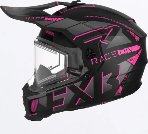 Casca Moto Enduro Snow Clutch X Evo With E Shield Electric Pink