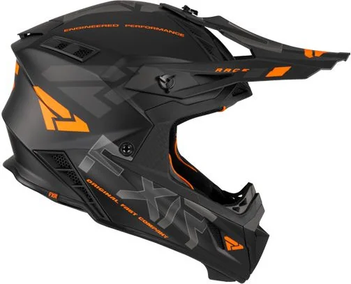 Casca Moto Enduro Helium Race Div w Auto Buckle Black Orange