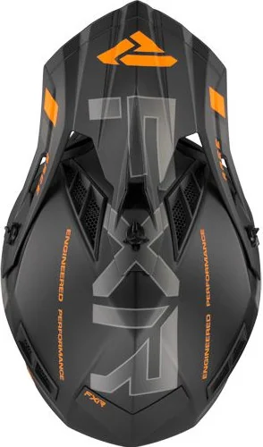 Casca Moto Enduro Helium Race Div w Auto Buckle Black Orange