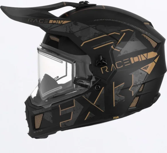 Casca Moto Enduro Snow Clutch X Evo With E Shield Stealth Canvas