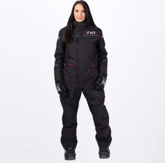 Combinezon Snowmobil Dama Excursion Monosuit Black Fuchsia