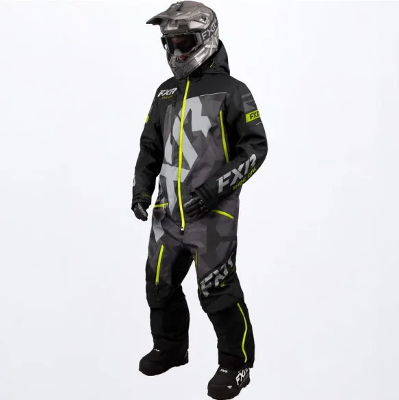 Combinezon Snowmobil CX Lite Black Char Camo Hi Vis