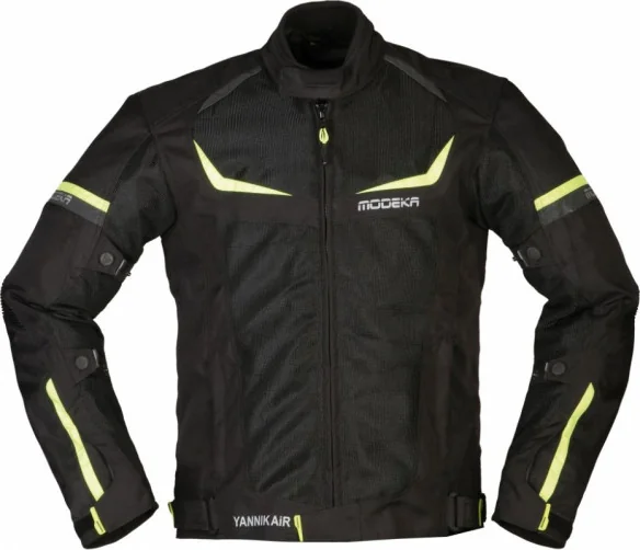 Geaca Moto Textila Yannik Air Black Neon