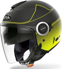 Casca Moto Jet Helios Map Yellow Matt