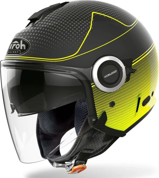 Casca Moto Jet Helios Map Yellow Matt