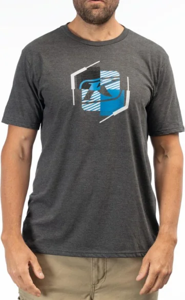 Tricou K Shield Crest Tri-blend Heathered Charcoal Imperial Blue 24