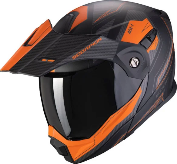 Casca Moto Touring Adventure ADX-1 Tucson Matt Black Orange