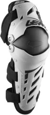 Genunchiere Moto MX Knee Shin Guard Dual Axis White Black