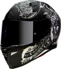 Casca Moto Full-Face Revenge Skull Roses A1 Matt Black