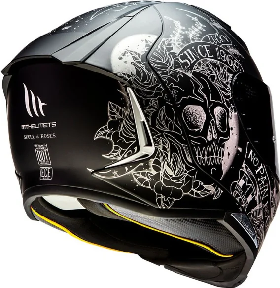 Casca Moto Full-Face Revenge Skull Roses A1 Matt Black
