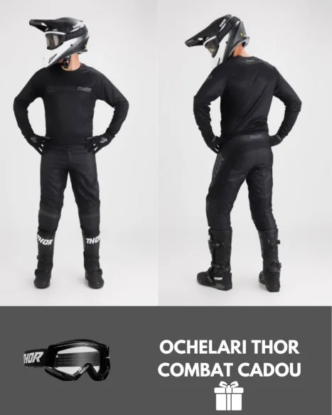 Combo Tricou Pantaloni Enduro MX Sector Minimal Black 24 OCHELARI CADOU