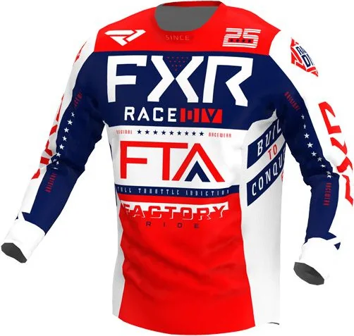 Tricou Enduro Podium Gladiator White Red Navy