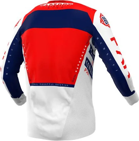 Tricou Enduro Podium Gladiator White Red Navy