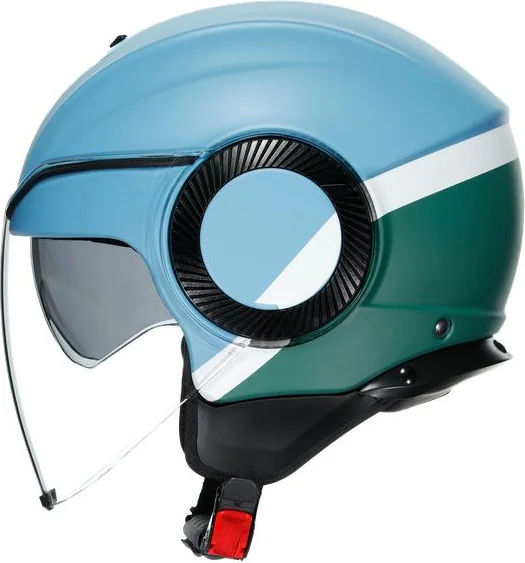 Casca Moto Open-Face Orbyt E2205 Multi Block Matt Iron Blue Green Wh