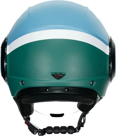 Casca Moto Open-Face Orbyt E2205 Multi Block Matt Iron Blue Green Wh