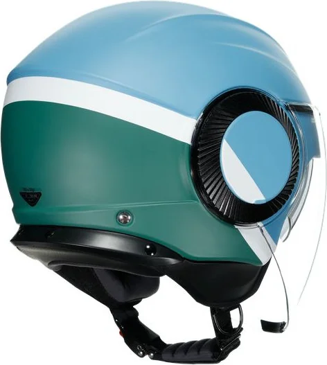 Casca Moto Open-Face Orbyt E2205 Multi Block Matt Iron Blue Green Wh