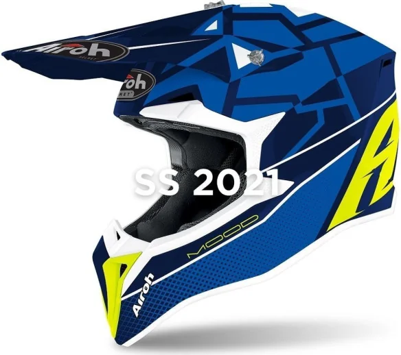 Casca Moto MX Copii Wraap Mood Blue Gloss