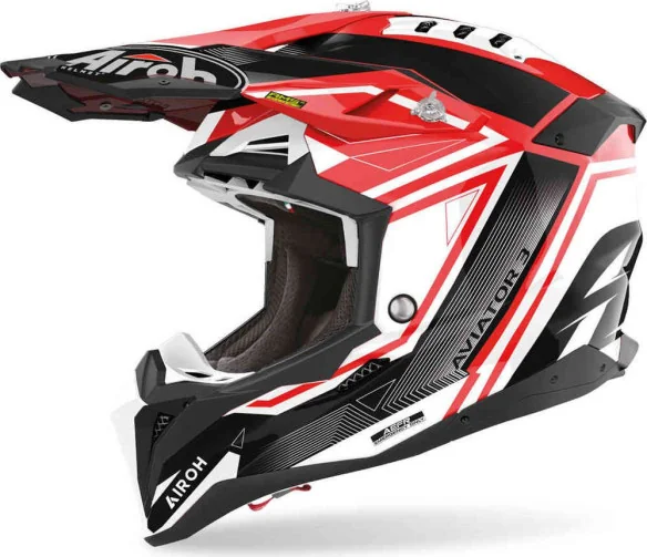 Casca Moto Enduro Aviator 3 League Red Gloss 23