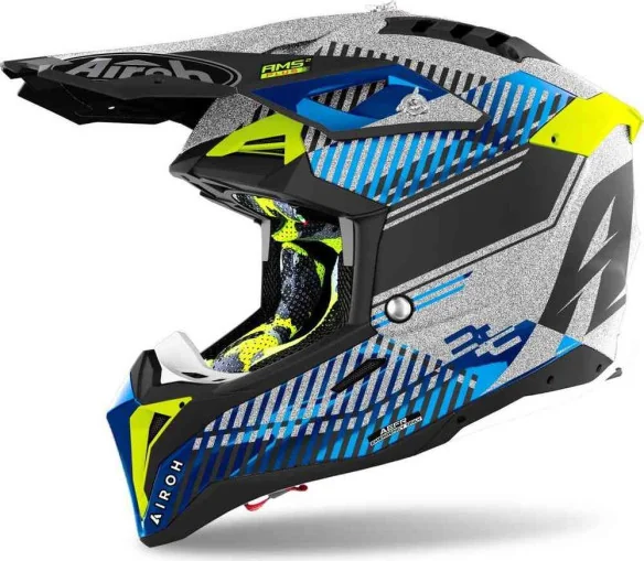 Casca Moto Enduro AVIATOR 3 WAVE SILVER GLOSS CHROME