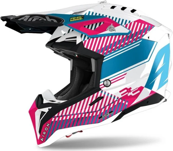 Casca Moto Enduro AVIATOR 3 WAVE PINK GLOSS CHROME