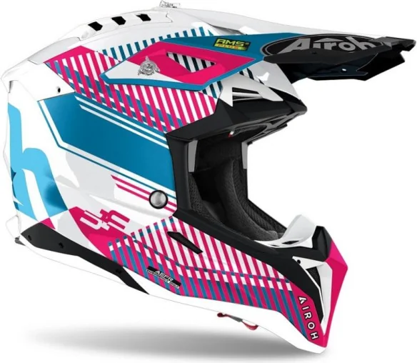 Casca Moto Enduro AVIATOR 3 WAVE PINK GLOSS CHROME