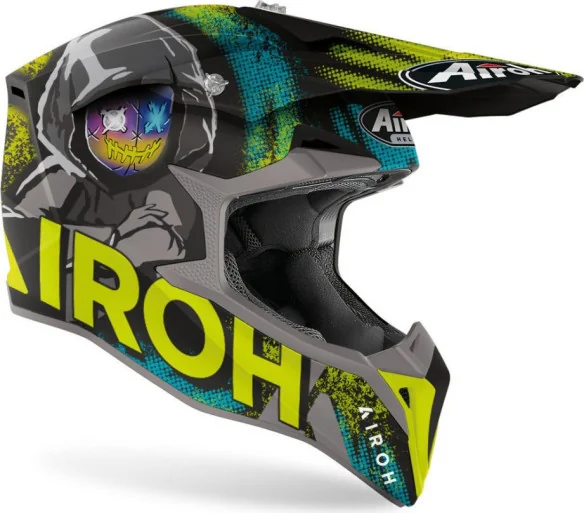 Casca Moto Enduro Wraap Alien Yellow Matt