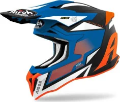 Casca Moto Enduro Strycker Orange Blue Matt