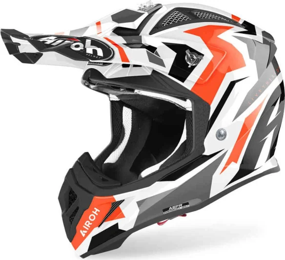 Casca Moto Enduro Aviator 3 Swoop Orange Gloss 23