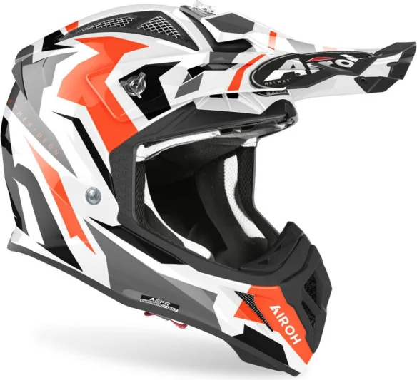 Casca Moto Enduro Aviator 3 Swoop Orange Gloss 23
