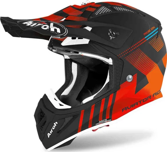 Casca Moto Enduro Aviator Ace Nemesi Orange Matt
