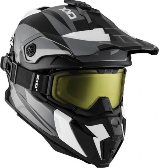 Casca Snowmobil Titan Ori DL Sidehill Ochelari Inclusi Gri-Negru