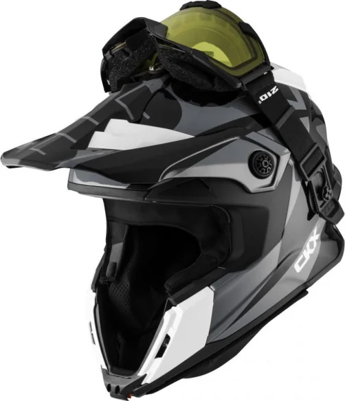 Casca Snowmobil Titan Ori DL Sidehill Ochelari Inclusi Gri-Negru
