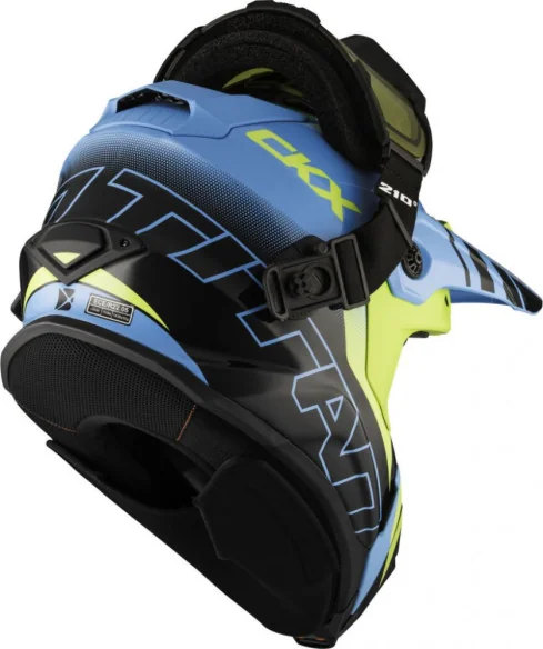 Casca Snowmobil Titan Ori DL Avalanche Ochelari Inclusi Verde-Albastru