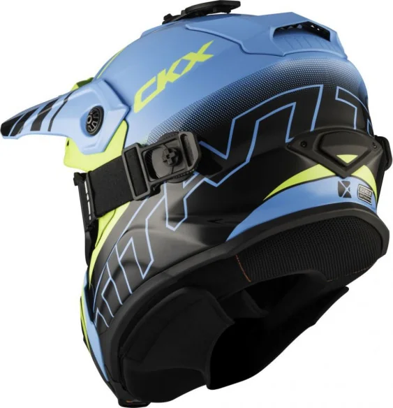 Casca Snowmobil Titan Ori DL Avalanche Ochelari Inclusi Verde-Albastru